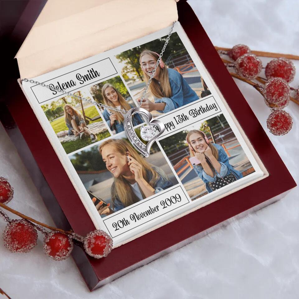 Custom Photo Necklace Collage Birthday Gifts For Her