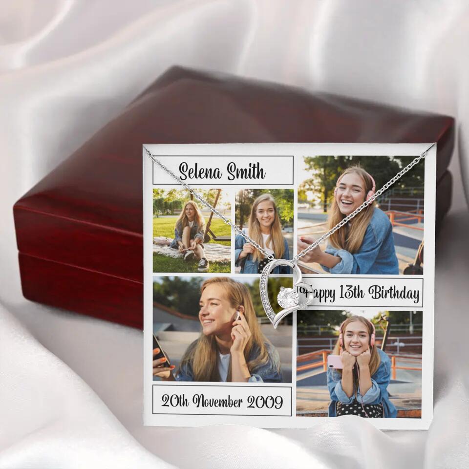 Custom Photo Necklace Collage Birthday Gifts For Her