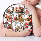Custom Family Photo Collage - Personalized Wall Clock