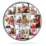 Custom Family Photo Collage - Personalized Wall Clock - Best Gift For Dad Mom Granparents Wife Husband Friends On Christmas Mother's Day Father's Day Birthday - 211IHPLNWC536