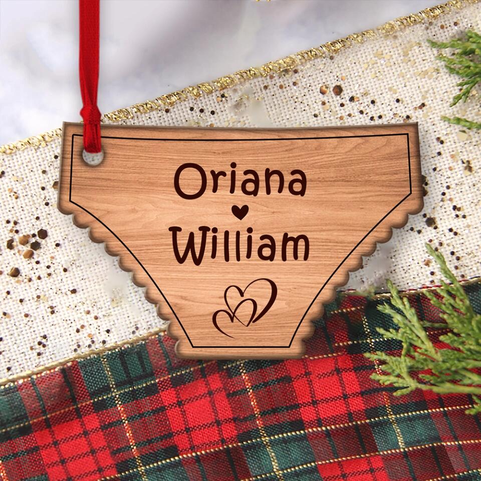Best Friends Are Like Big Knickers - Personalized Wood Ornament - Christmas Gift for BFF, Bestie