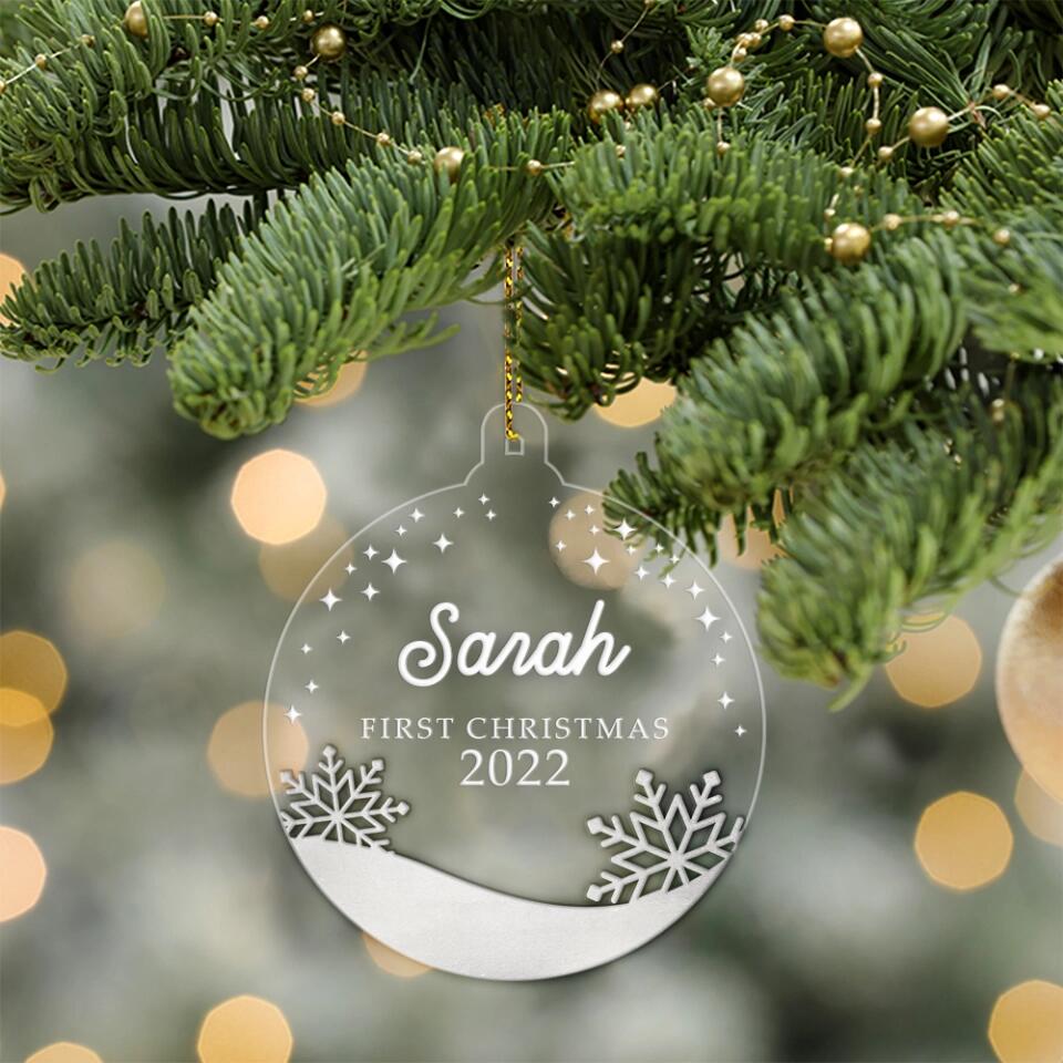 Baby First Christmas Personalized Ornament