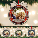 Family Is The Greatest Christmas Gift - Custom Family Name 2 Layered Mixed Ornament - Best Gift for Family Dad Mom Parents On Christmas - 211IHPNPOR458