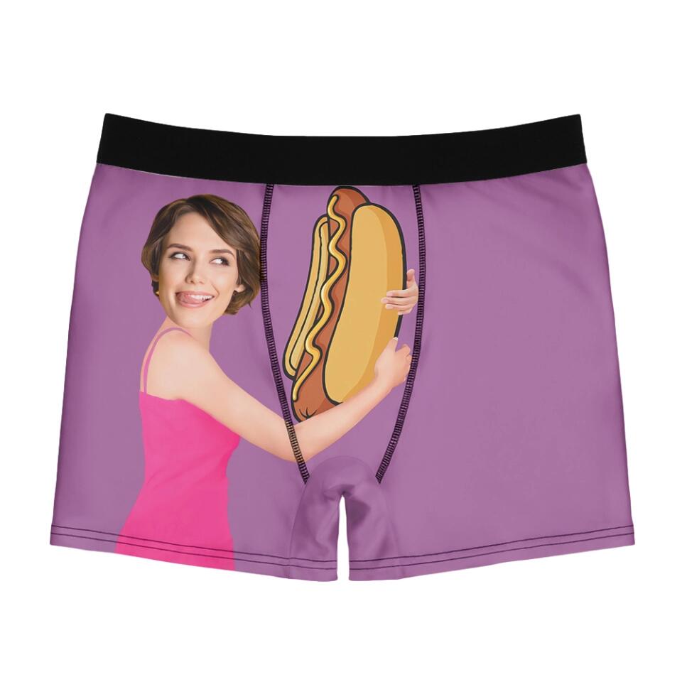 I licked It... So It's Mine - Personalized Men Boxer - Funny Gift For Him