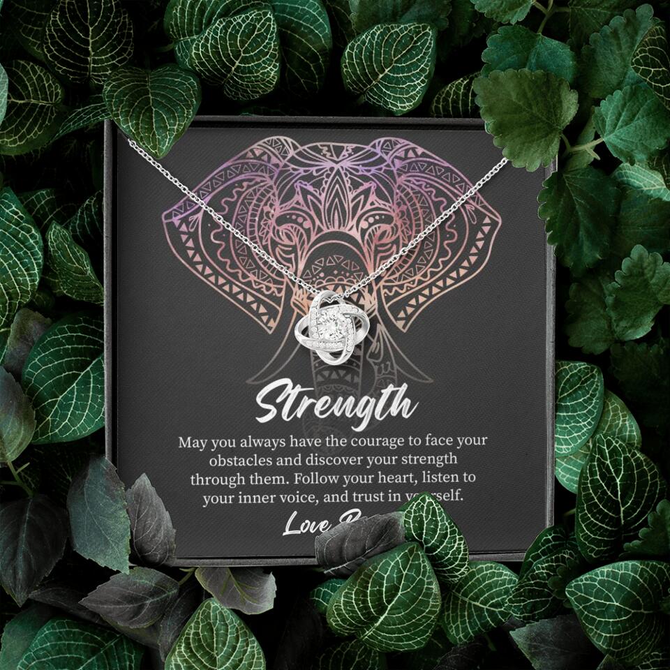 Personalized Valentine Gifts - Strength Follow Your Heart Personalized Necklace Gifts For Her