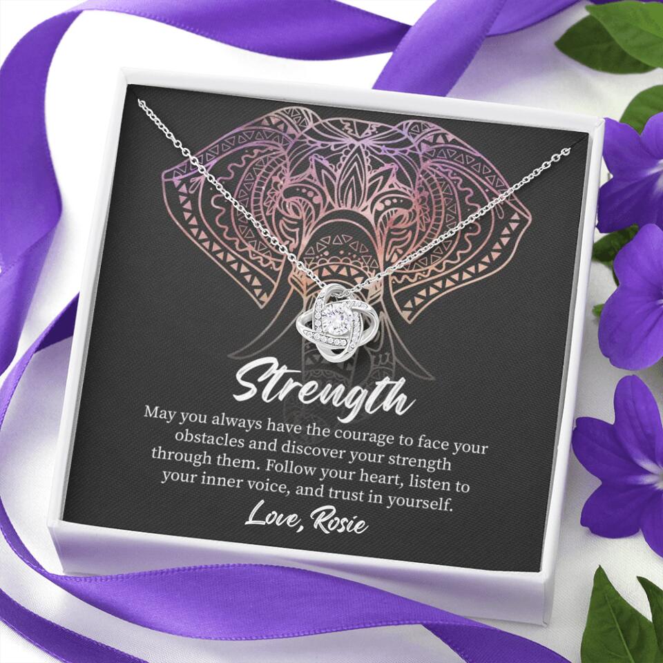 Personalized Valentine Gifts - Strength Follow Your Heart Personalized Necklace Gifts For Her