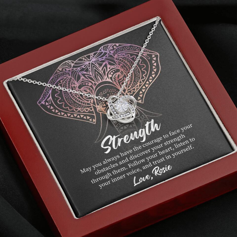 Personalized Valentine Gifts - Strength Follow Your Heart Personalized Necklace Gifts For Her