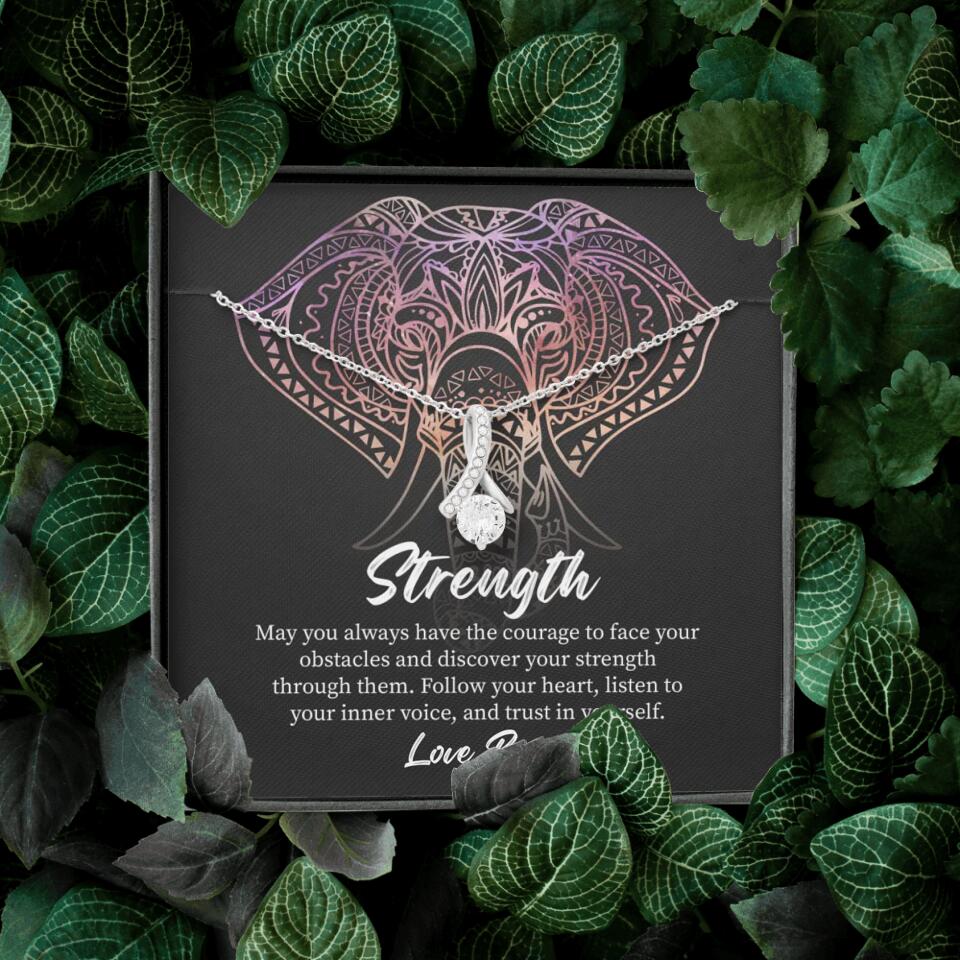 Personalized Valentine Gifts - Strength Follow Your Heart Personalized Necklace Gifts For Her