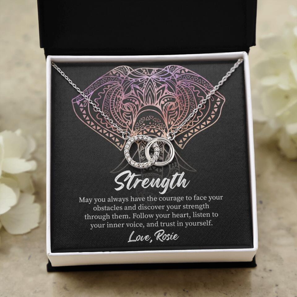 Personalized Valentine Gifts - Strength Follow Your Heart Personalized Necklace Gifts For Her