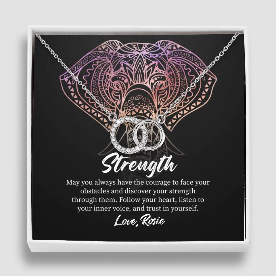Personalized Valentine Gifts - Strength Follow Your Heart Personalized Necklace Gifts For Her