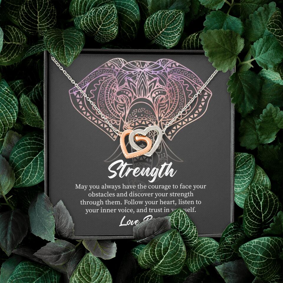 Personalized Valentine Gifts - Strength Follow Your Heart Personalized Necklace Gifts For Her