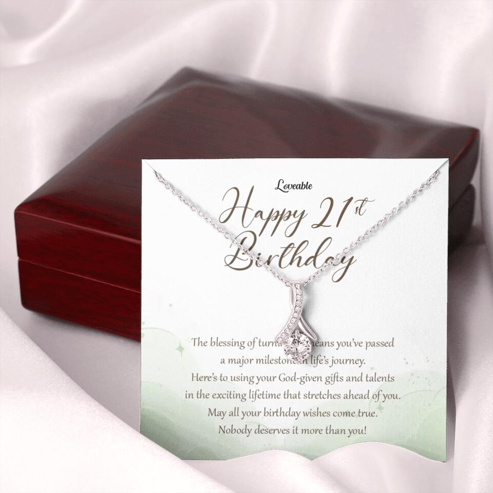 Nobody Deserves It More Than You Personalized Birthday Necklace Gift For Daughter