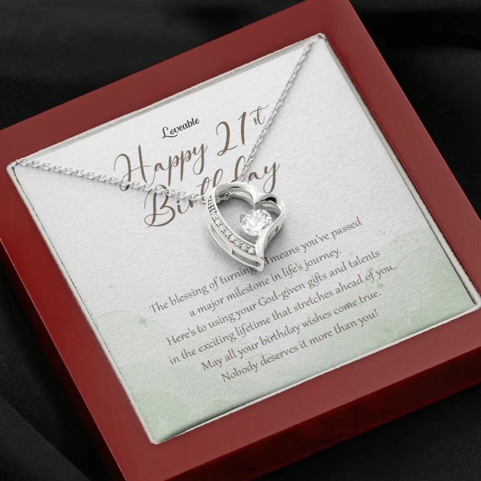 Nobody Deserves It More Than You Personalized Birthday Necklace Gift For Daughter