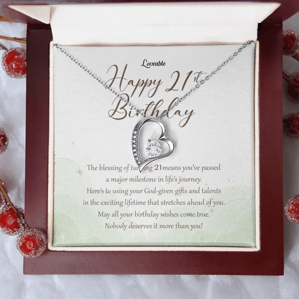 Nobody Deserves It More Than You Personalized Birthday Necklace Gift For Daughter