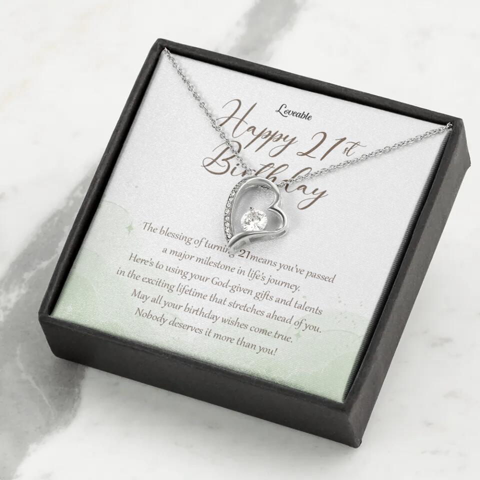 Nobody Deserves It More Than You Personalized Birthday Necklace Gift For Daughter