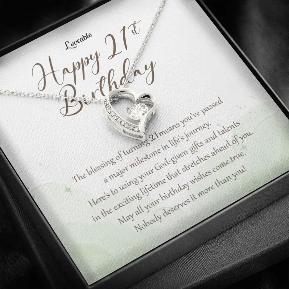 Nobody Deserves It More Than You Personalized Birthday Necklace Gift For Daughter