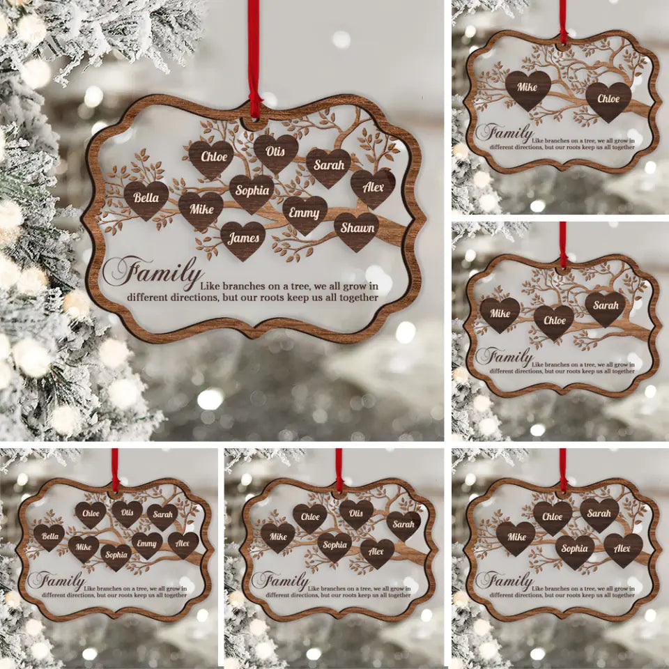 Family Like Branches On A Tree - Personalized Ornament