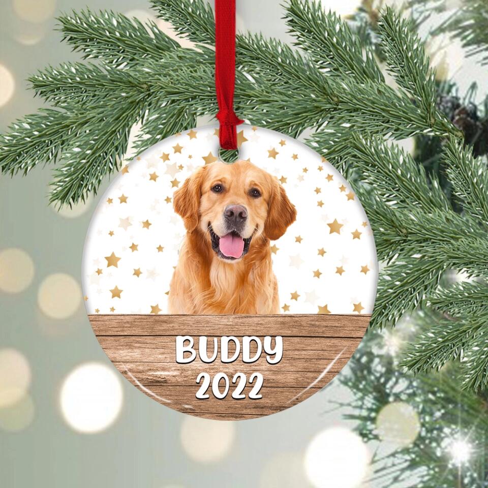 Our Dog's Christmas - Personalized Upload Photo Ornament