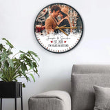 I'm Yours, No Refund - Personalized Christmas Wall Clock Home Decor - Best Gift for Him Her Wife Husband Couple On Christmas Valentine Birthday - 211IHPLNWC540