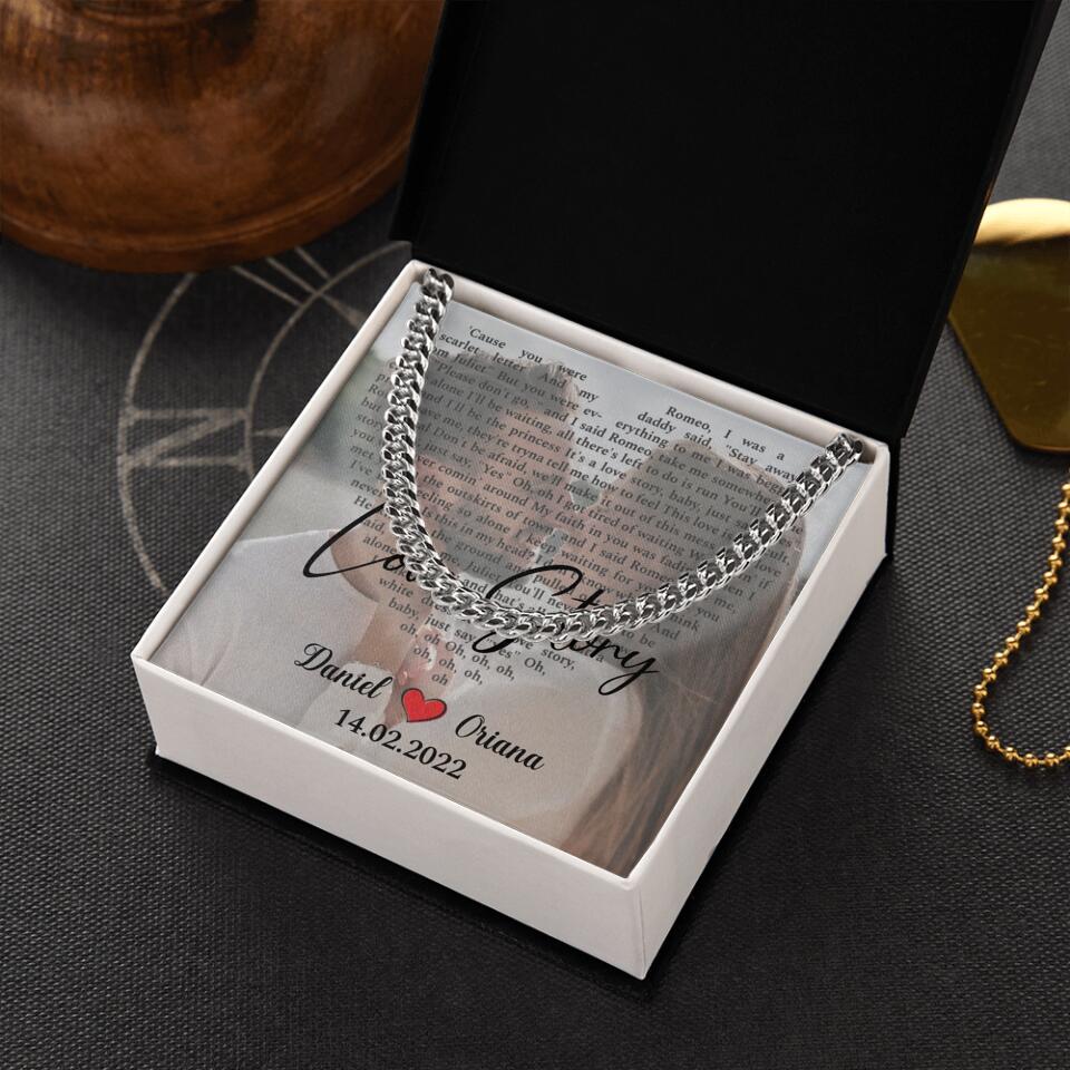 Love Story Custom Lyrics Song - Personalized Jewelry Necklace - Best Gifts for Her Wife Sisters Girlfriend - 211IHPNPJE510