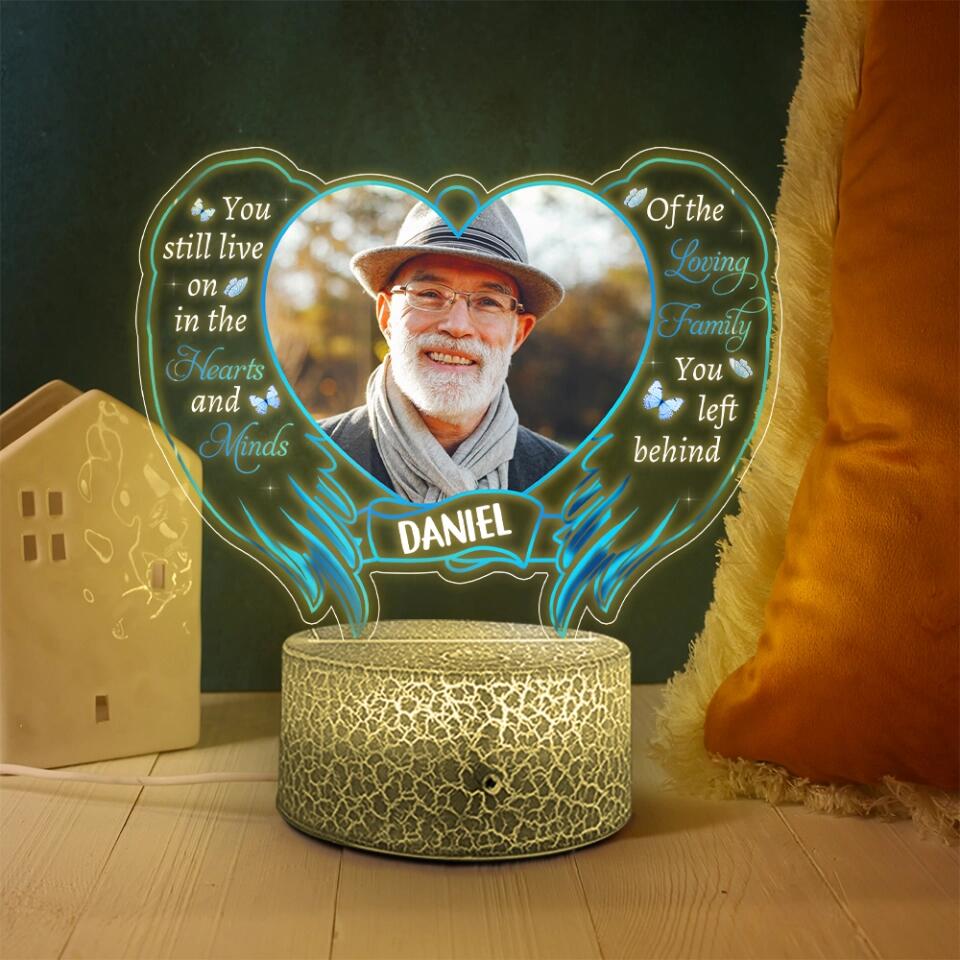 Angel You Still Live on in the Hearts and Minds Personalized LED Light
