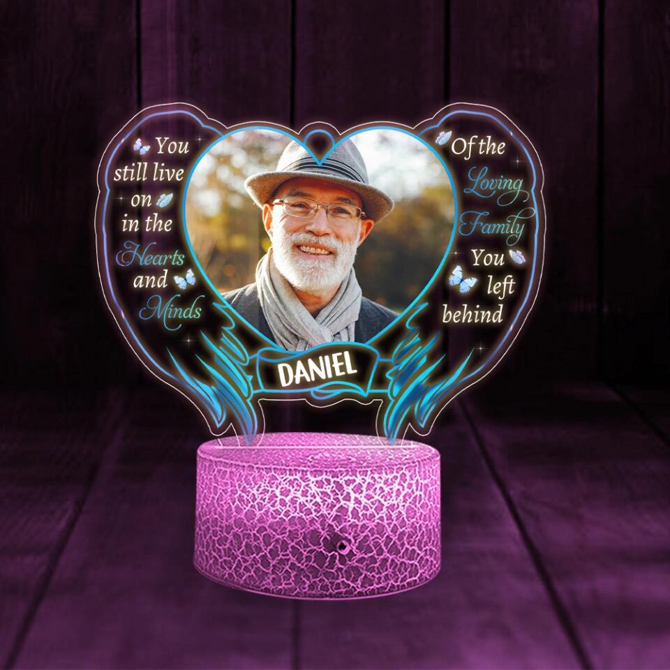 Angel You Still Live on in the Hearts and Minds Personalized LED Light