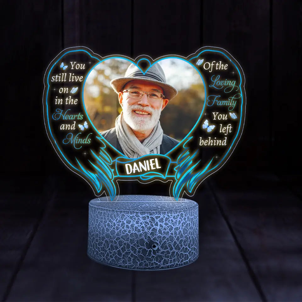 Angel You Still Live on in the Hearts and Minds Personalized LED Light