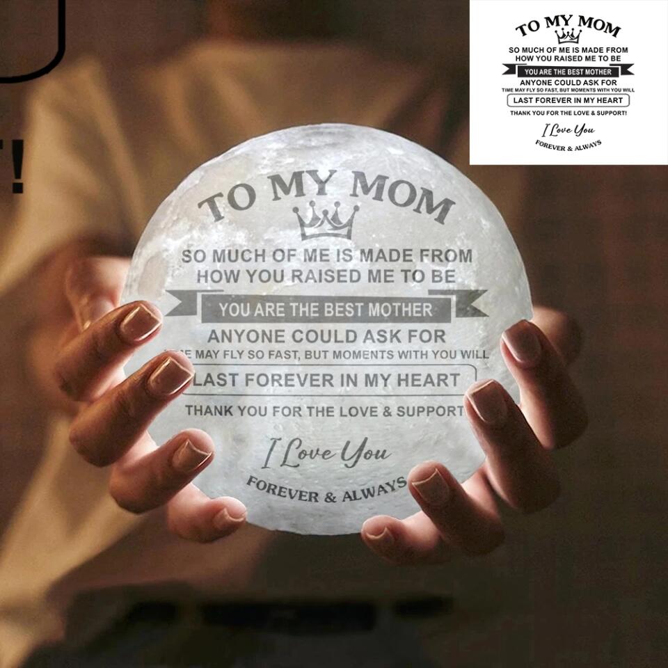 To My Mom Message Moon Lamp