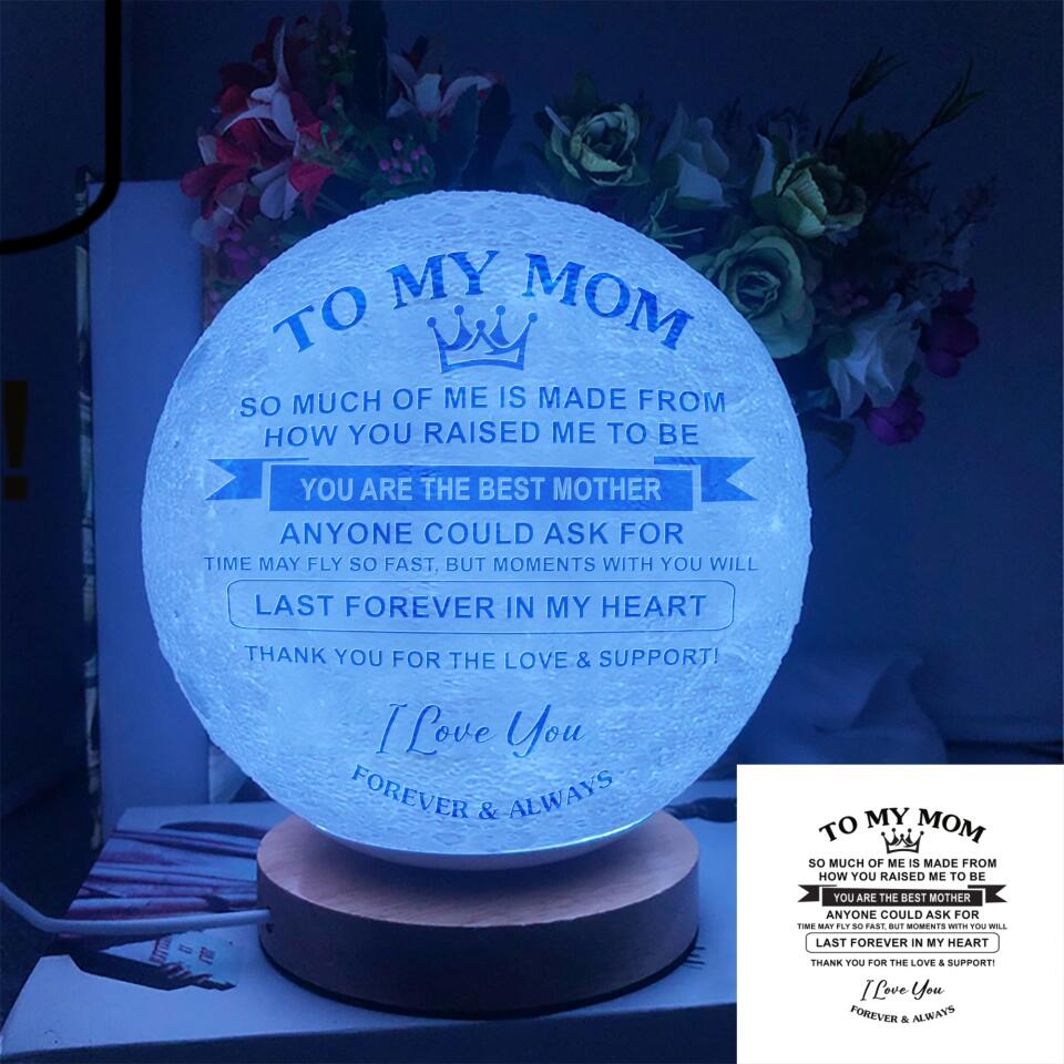 To My Mom Message Moon Lamp