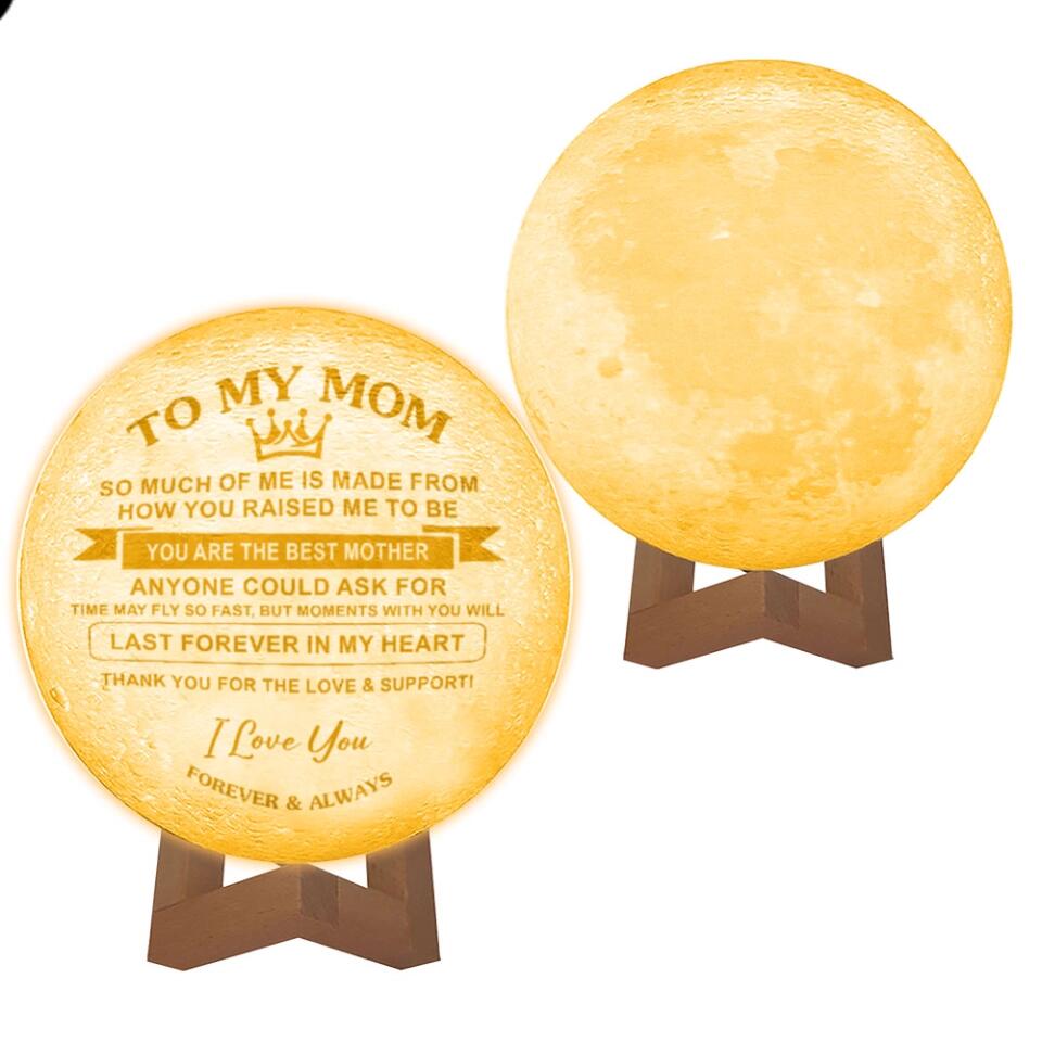 To My Mom Message Moon Lamp