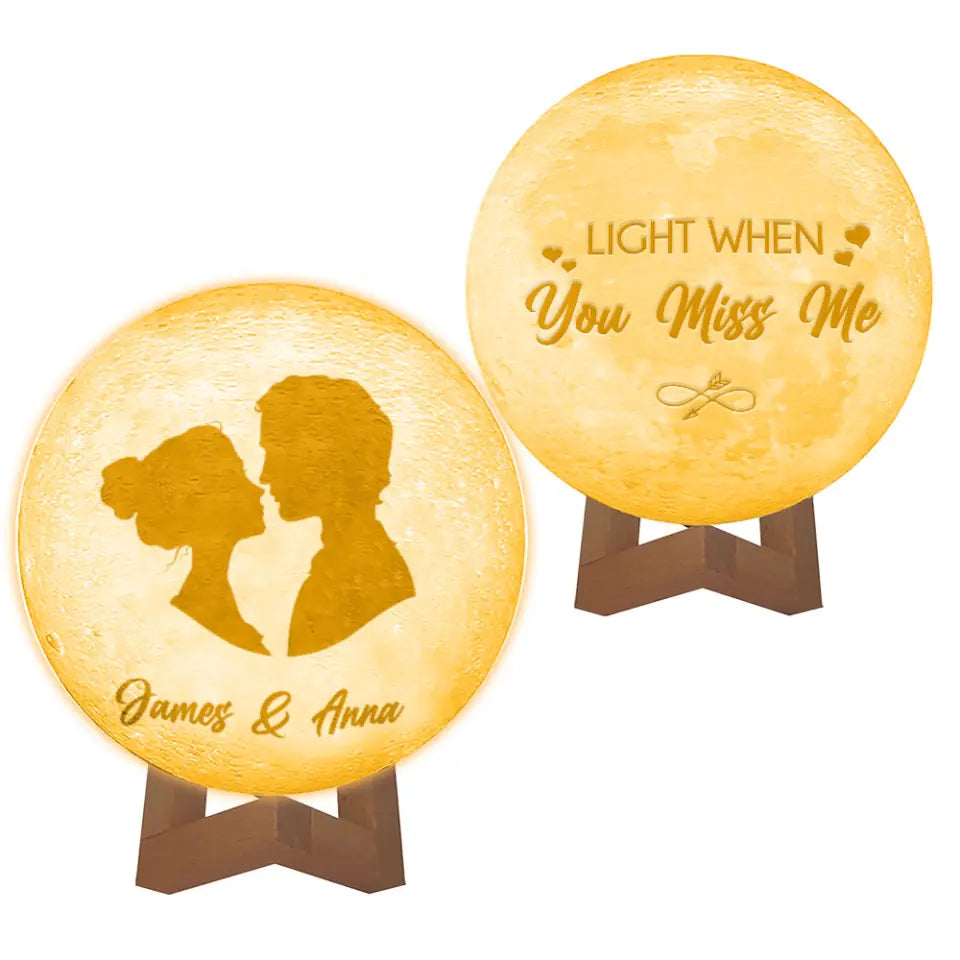 Light When You Miss Me Personalized Couple Figure Long Distance Gifts