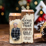 Always In My Mind - Forever In My Heart - Custom Photo and Name Candle Holder - Best Meaningful Memory Gift - 211IHNVSCH858