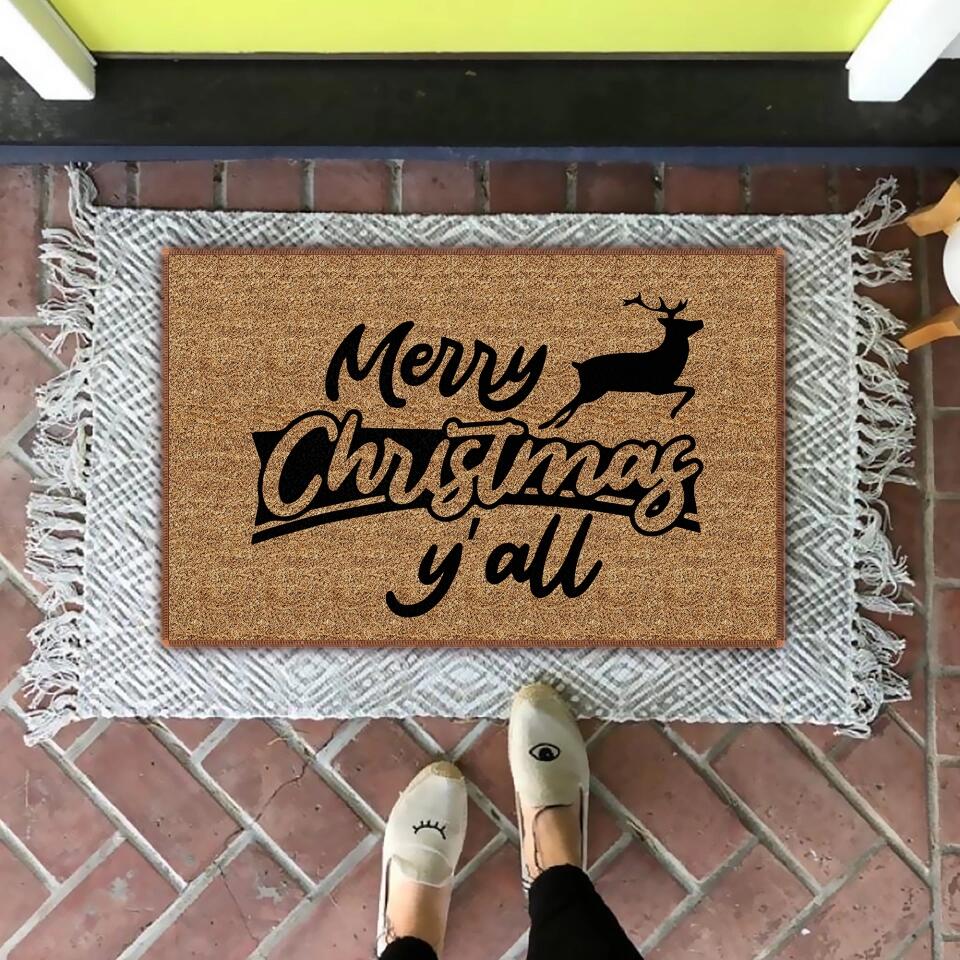 Merry Christmas - Personalized 8 Styles Door Mat