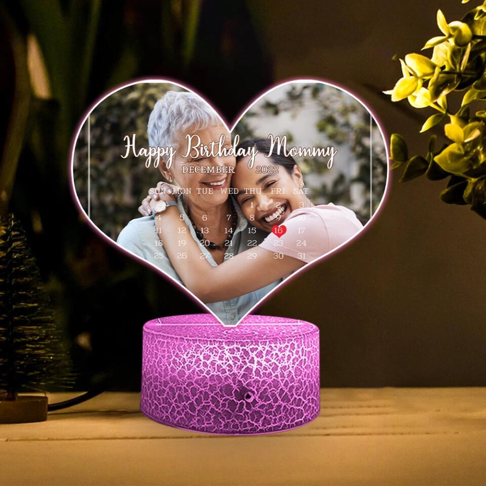Heart-Shaped Valentine Upload Photo Led Light