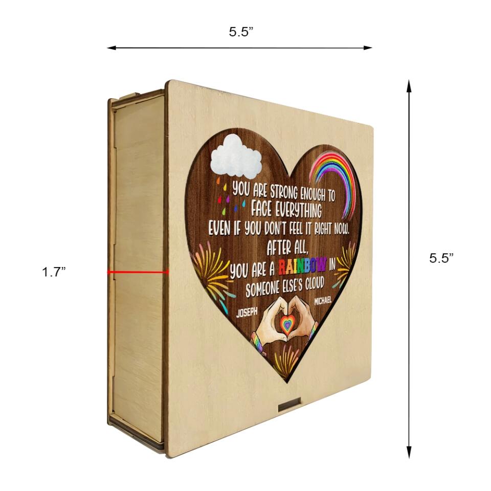 Personalized Valentine Gifts - You're a Rainbow In Someone Else Cloud - Personalized Puzzle - Gift for LGBT Couple