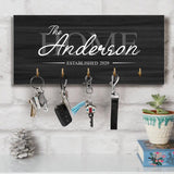 HOME - Personalized Wooden Key Holder, Best Birthday, Anniversary Gift Idea for Couple, Husband and Wife, Parents - 212IHNBNKH894