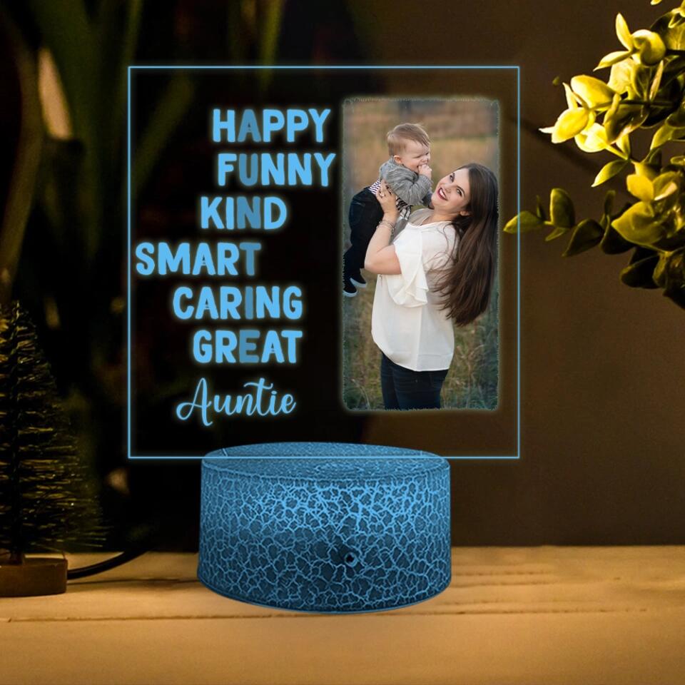 Funny Kind Caring Brilliant Clever Custom 3D Light Birthday Gift For Uncle Aunt