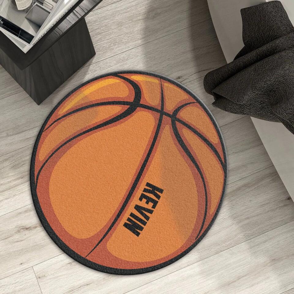 Soccer Football Baseball Basketball Custom Shape Rug Gift for Sport Lover Boy's Room Decoration
