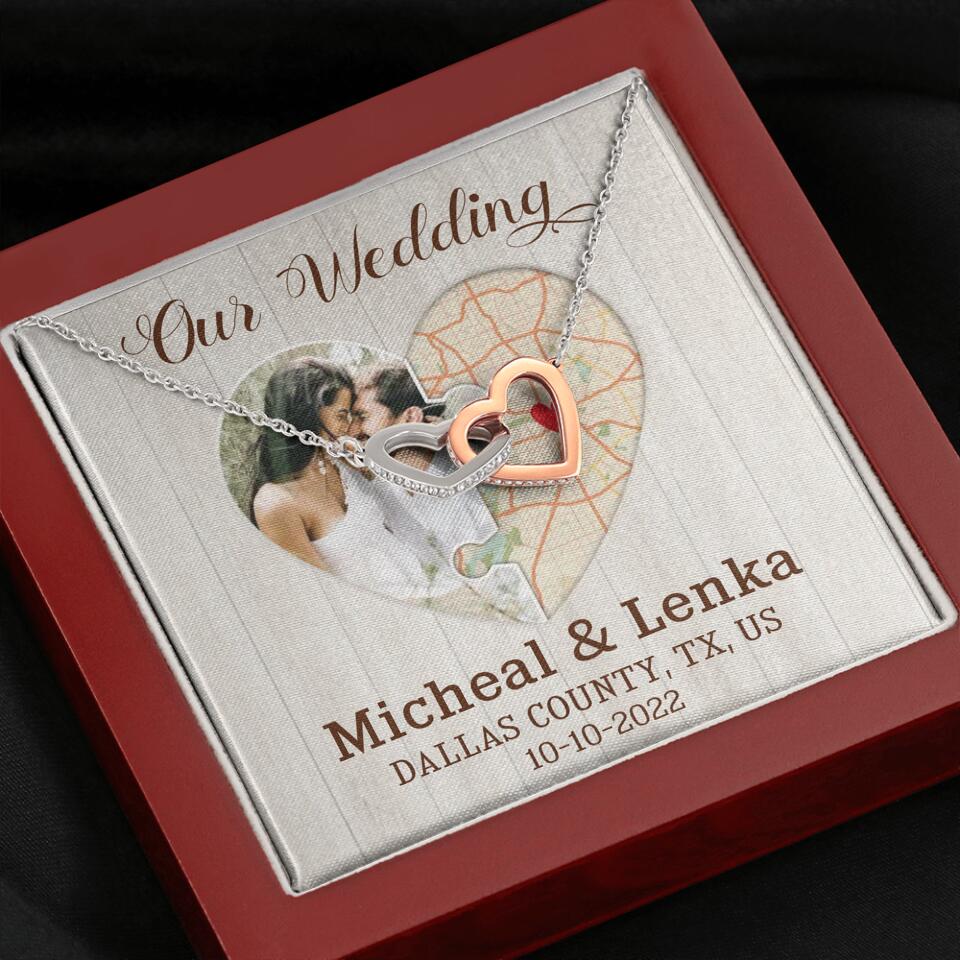 Our Wedding - Personalized White Gold Necklace