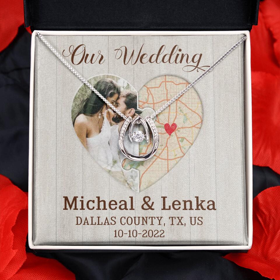 Our Wedding - Personalized White Gold Necklace