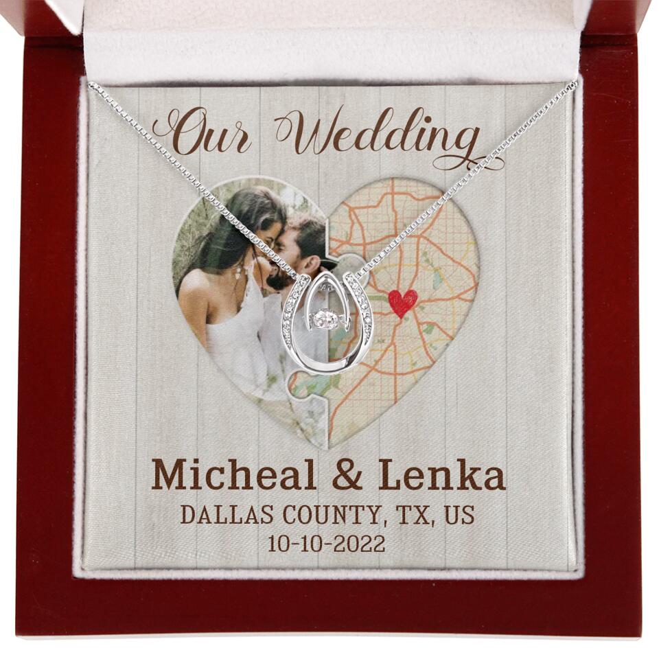 Our Wedding - Personalized White Gold Necklace