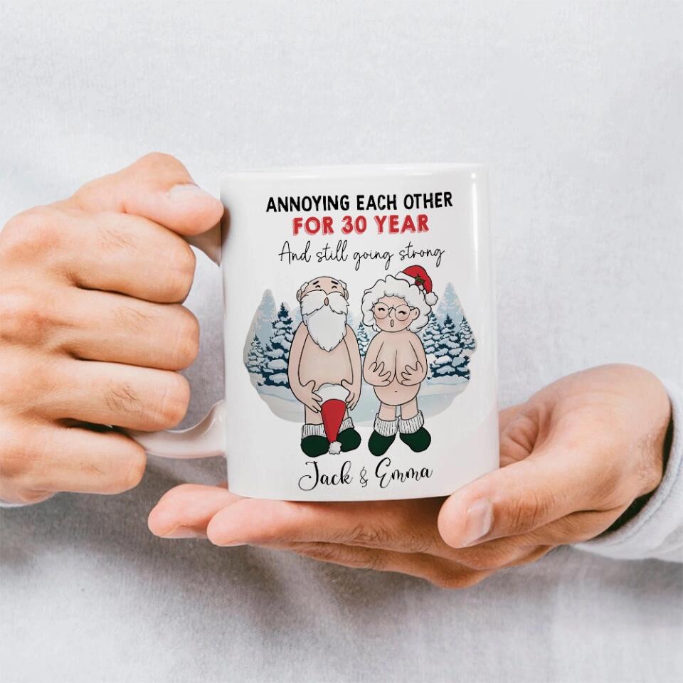 Annoying Each Other and Still Go Strong, Custom Accent Mug for Older Parents, Funny Christmas Couple Gifts