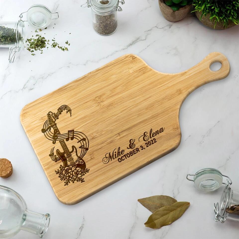 Music Note - Personalized Cutting Board - Music Gift - Anniversary Gift for Her Him