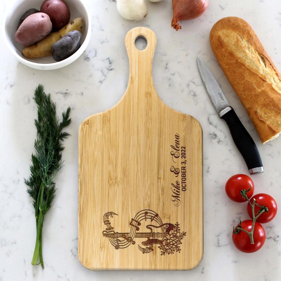 Music Note - Personalized Cutting Board - Music Gift - Anniversary Gift for Her Him