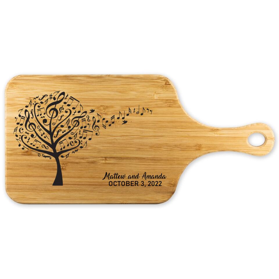 Music Note - Personalized Cutting Board - Music Gift - Anniversary Gift for Her Him
