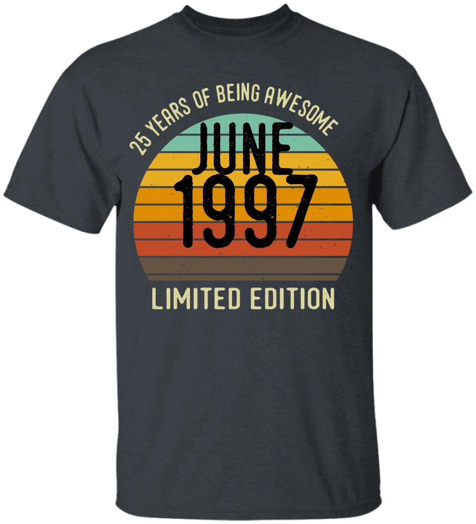 25 Years Of Being Awesome - Personalized T-shirt