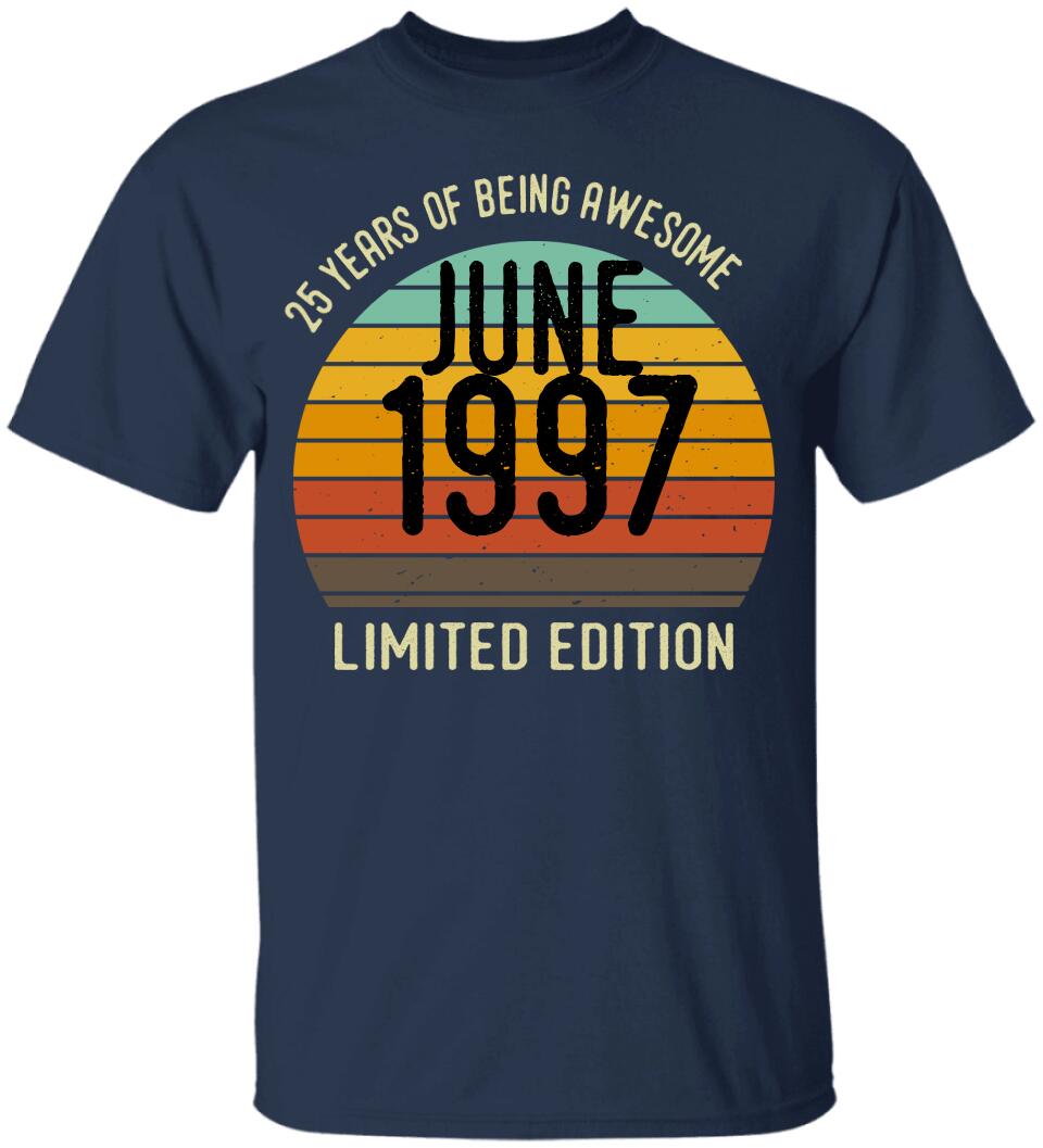 25 Years Of Being Awesome - Personalized T-shirt