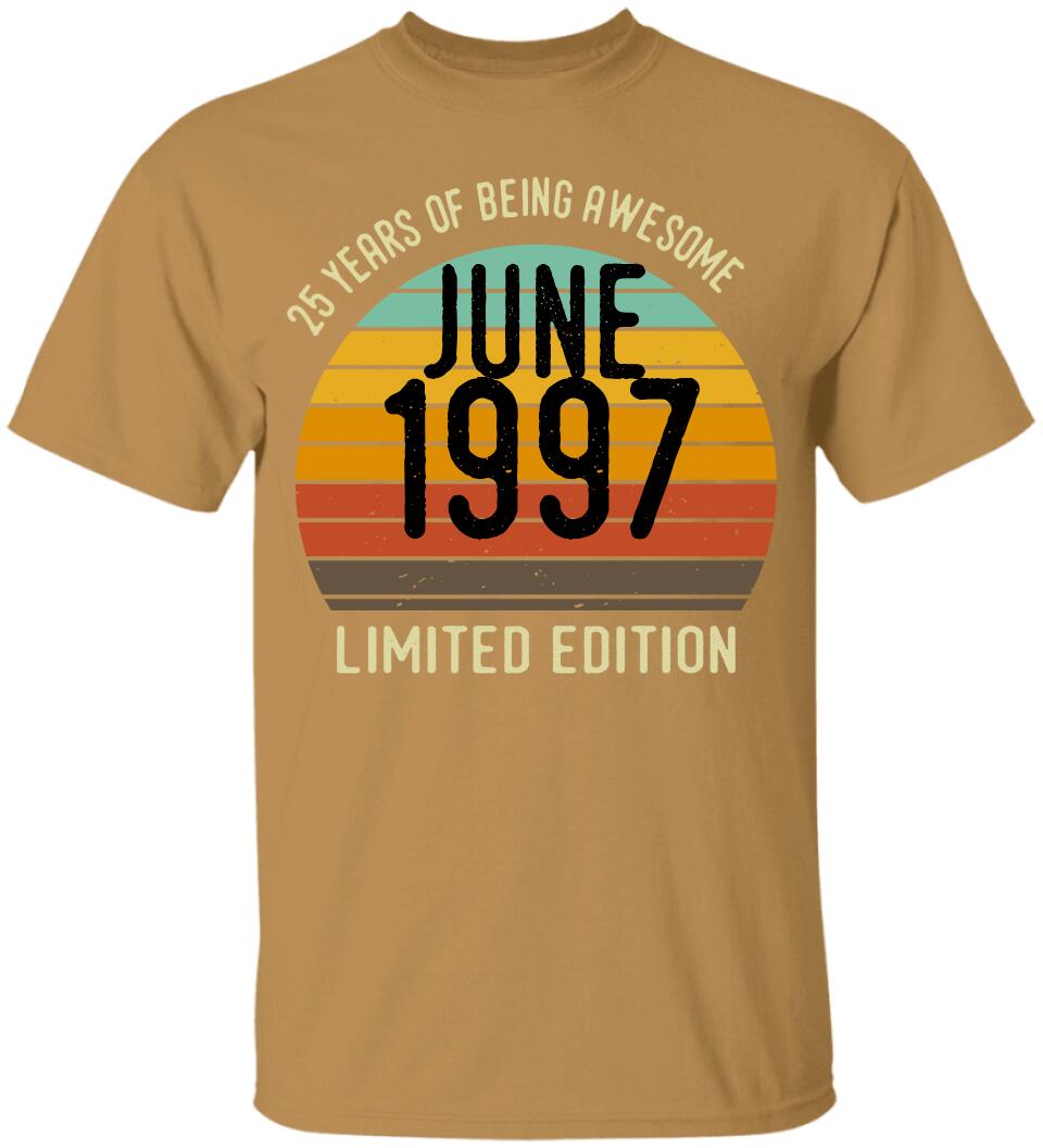 25 Years Of Being Awesome - Personalized T-shirt