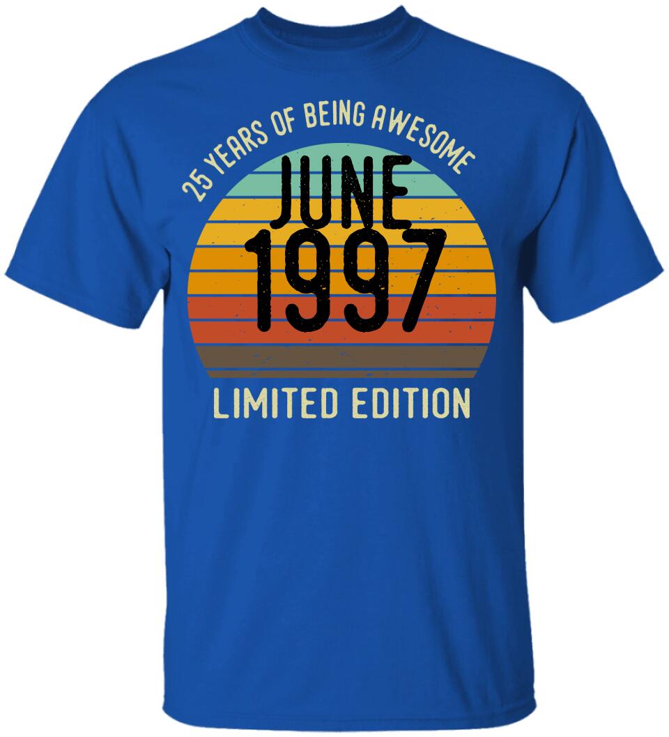 25 Years Of Being Awesome - Personalized T-shirt