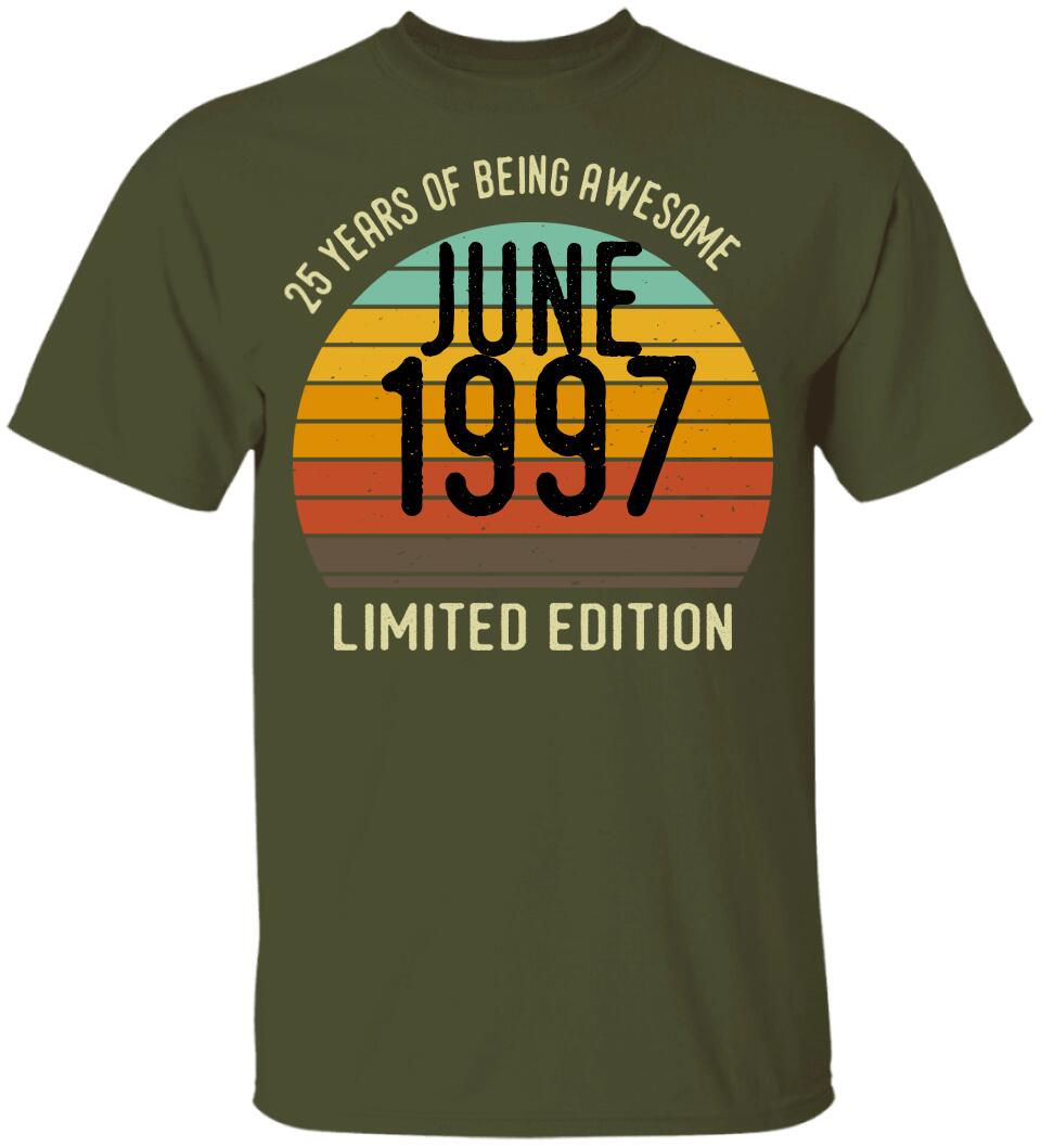 25 Years Of Being Awesome - Personalized T-shirt